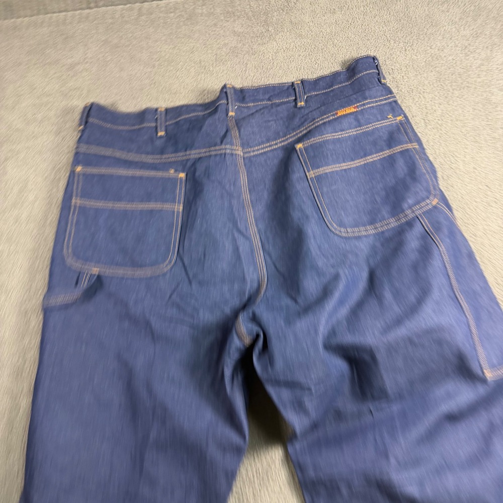 Big Ben by Wrangler Mens Carpenter Jeans 42x32 Dark Wash Blue Utility Workwear